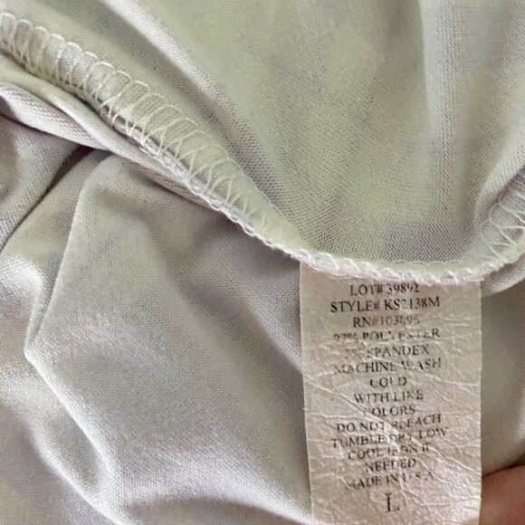 C'est La Vie Purple White Short Sleeve Top Front Tie Large NEW Super Soft - Picture 7 of 7